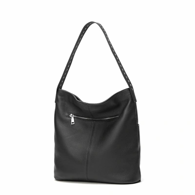 Tiffany & Fred Paris Tiffany & Fred Full-grain Leather Tote In Black