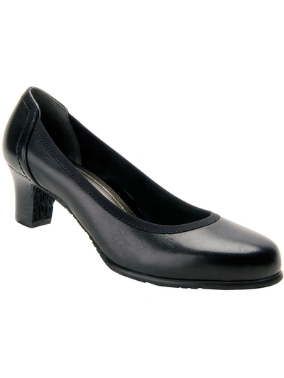 Ros Hommerson Halo Womens Leather Slip On Pumps In Black