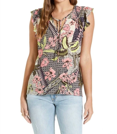 Another Love Melody Sleeveless Blouse In Cinta Floral In Multi