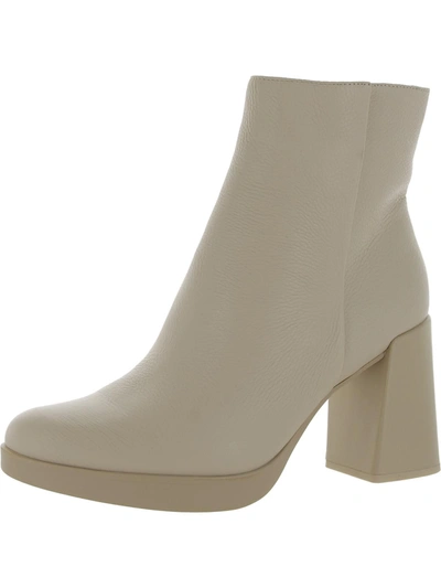 Naturalizer Genn Reach Womens Zipper Ankle Booties In White