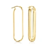 Ross-simons Italian 14kt Yellow Gold Paper Clip Link Hoop Earrings In Yellow
