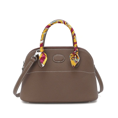 Tiffany & Fred Full-grain Leather Satchel Bag In Brown