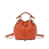 TIFFANY & FRED QUILTED STUDDED LAMBSKIN DRAWSTRING SHOULDER BAG