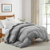 PUREDOWN ULTRA SOFT FABRIC ALL SEASON PREMIUM FEATHER FIBER AND MICROFIBER COMFORTER WITH 360TC, DARK GREY