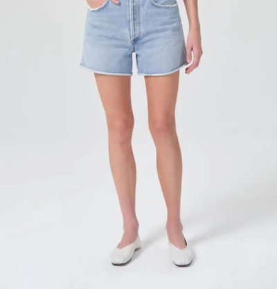 Agolde Dee High-rise Organic-denim Shorts In Hazard (light Vint Ind)