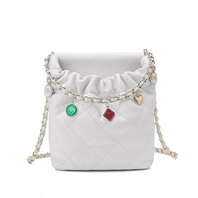 Tiffany & Fred Paris Tiffany & Fred Quilted Sheepskin Leather Crossbody In White
