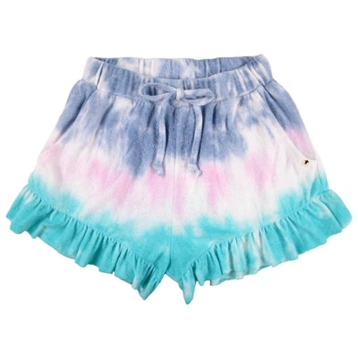 Simply Southern Island Terry Ruffle Short In Multi In Blue
