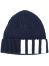 THOM BROWNE CASHMERE RIBBED-KNIT BEANIE,MKH009A0001112162692