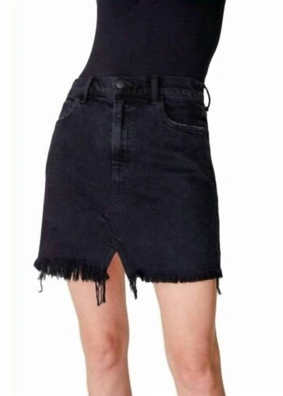 J Brand Jules High Rise Skirt In Black In Blue