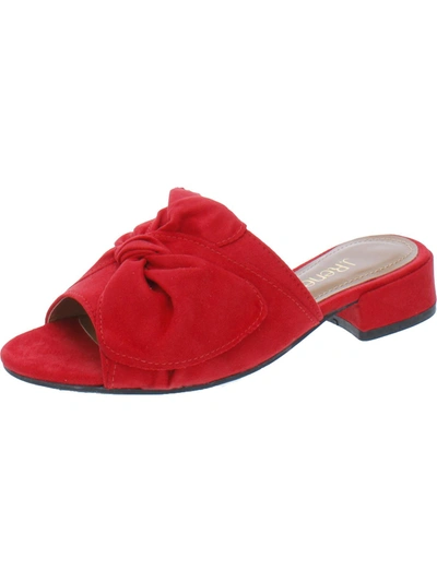 J. Reneé Sattuck Womens Slip On Slide Sandals In Red