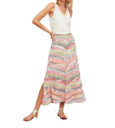 Aldo Martins Aztec Print Skirt In Multi In Pink