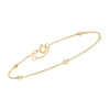 Rs Pure By Ross-simons Diamond Station Bracelet In 14kt Yellow Gold In Gold