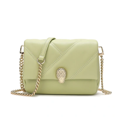 Tiffany & Fred Paris Tiffany & Fred Quilted Leather Crossbody In Green