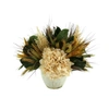Creative Displays Cream Hydrangea Fall Floral Arrangement With Pampas And Wheat