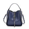 Tiffany & Fred Paris Full-grain Leather Hobo/ Shoulder Bag In Blue