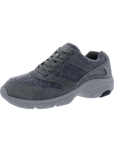 Easy Spirit Pisa Womens Leather Shimmer Running Shoes In Grey