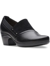 CLARKS EMILY STEP WOMENS LEATHER SLIP ON LOAFERS