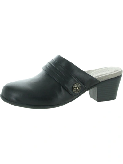 Array Opal Womens Leather Slip On Mules In Black