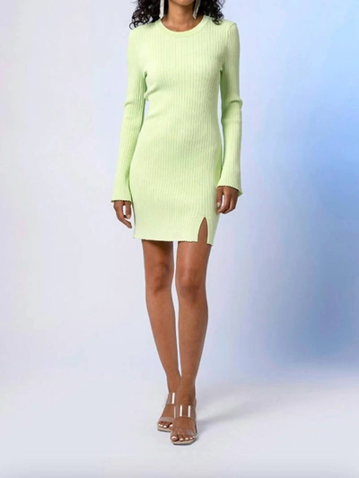 LINE AND DOT LANA DRESS IN LIME