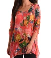 ANGEL HAWAIIAN ESCAPE 3/4 SLEEVE TUNIC IN MULTI