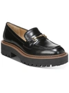 SAM EDELMAN LAURS WOMENS LEATHER LUG SOLE LOAFERS