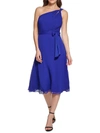 DKNY WOMENS BELTED MIDI COCKTAIL AND PARTY DRESS