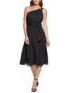 DKNY WOMENS BELTED MIDI COCKTAIL AND PARTY DRESS