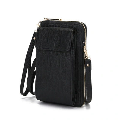 Mkf Collection By Mia K Caddy Vegan Leather Women's Phone Wallet Crossbody In Black
