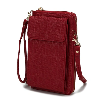 Mkf Collection By Mia K Caddy Vegan Leather Women's Phone Wallet Crossbody In Red