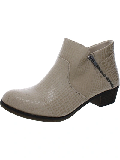 Sun + Stone Abby Womens Faux Suede Ankle Booties In Grey