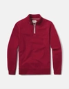 The Normal Brand Puremeso Weekend Quarter Zip Top In Red