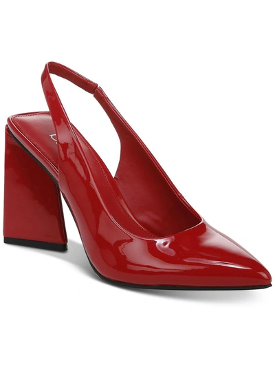 Bar Iii Arrica Womens Patent Slingback Pumps In Red