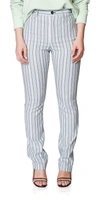 PROENZA SCHOULER WHITE LABEL HIGH WAISTED SUITING SKINNY PANTS IN GREY/BLACK/WHITE