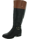 Karen Scott Vickyy Womens Faux Leather Block Heel Knee-high Boots In Multi