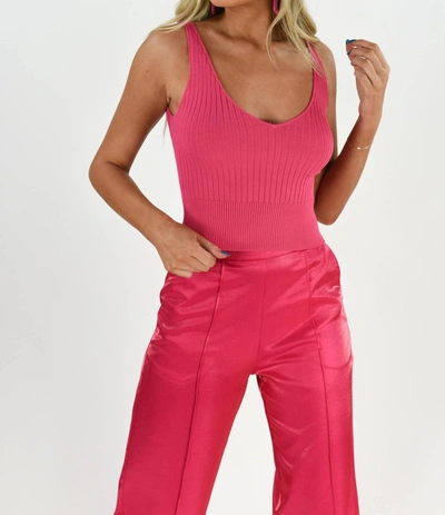 Line And Dot Lynn Sweater Tank In Hot Pink