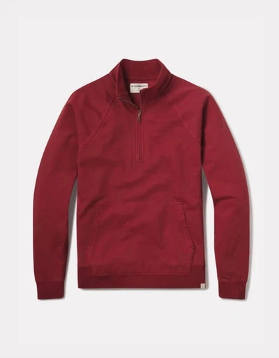 The Normal Brand Tentoma Quarter Zip Jacket In Red