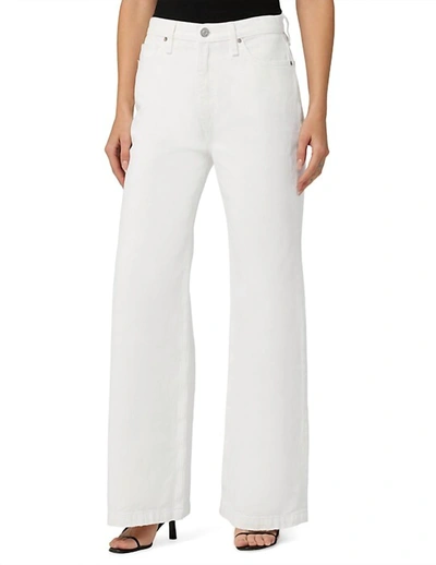 HUDSON JODIE 5 POCKET HIGH RISE WIDE LEG JEANS IN WHITE