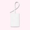 STONEY CLOVER LANE TEXTURED LUGGAGE TAG IN BLANC