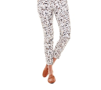 Up Shrub Floral Pant In Beige/multi In White