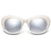 Ivi Vision Faye - Chrome / Light Blue Chrome Flash Lens In Polished Ivory Fade In Multi