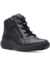 Clarks Caroline Park Lace-up Sneaker Booties In Black