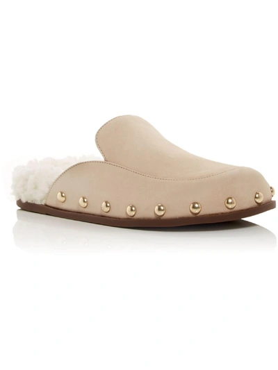 Aqua Scout The City Womens Comfy Cozy Slide Slippers In Beige