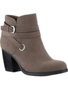 Style & Co Zolaa Womens Faux Suede Block Heel Ankle Boots In Grey