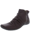 Walking Cradles Abigail Womens Leather Ruched Ankle Boots In Brown