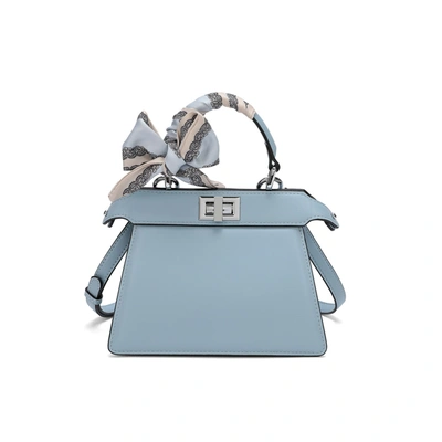 Tiffany & Fred Paris Small Satchel/shoulder Nappa Leather Bag In Blue