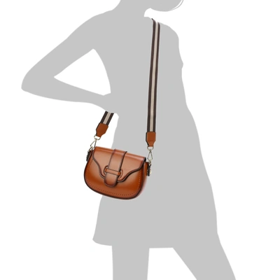 Tiffany & Fred Paris Tiffany & Fred Smooth Leather Crossbody/shoulder Bag In Brown
