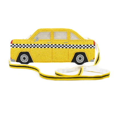 Tiana Taxi! Beaded Clutch In Multi In Yellow