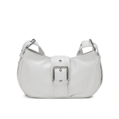 Tiffany & Fred Paris Tiffany & Fred Cracked Leather Crossbody/shoulder Bag In White