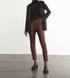 Commando Faux Leather 5 Pocket Pant In Oxblood In Red