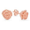 Max + Stone Sterling Silver Rose Plated Rose Stud Earrings In Pink